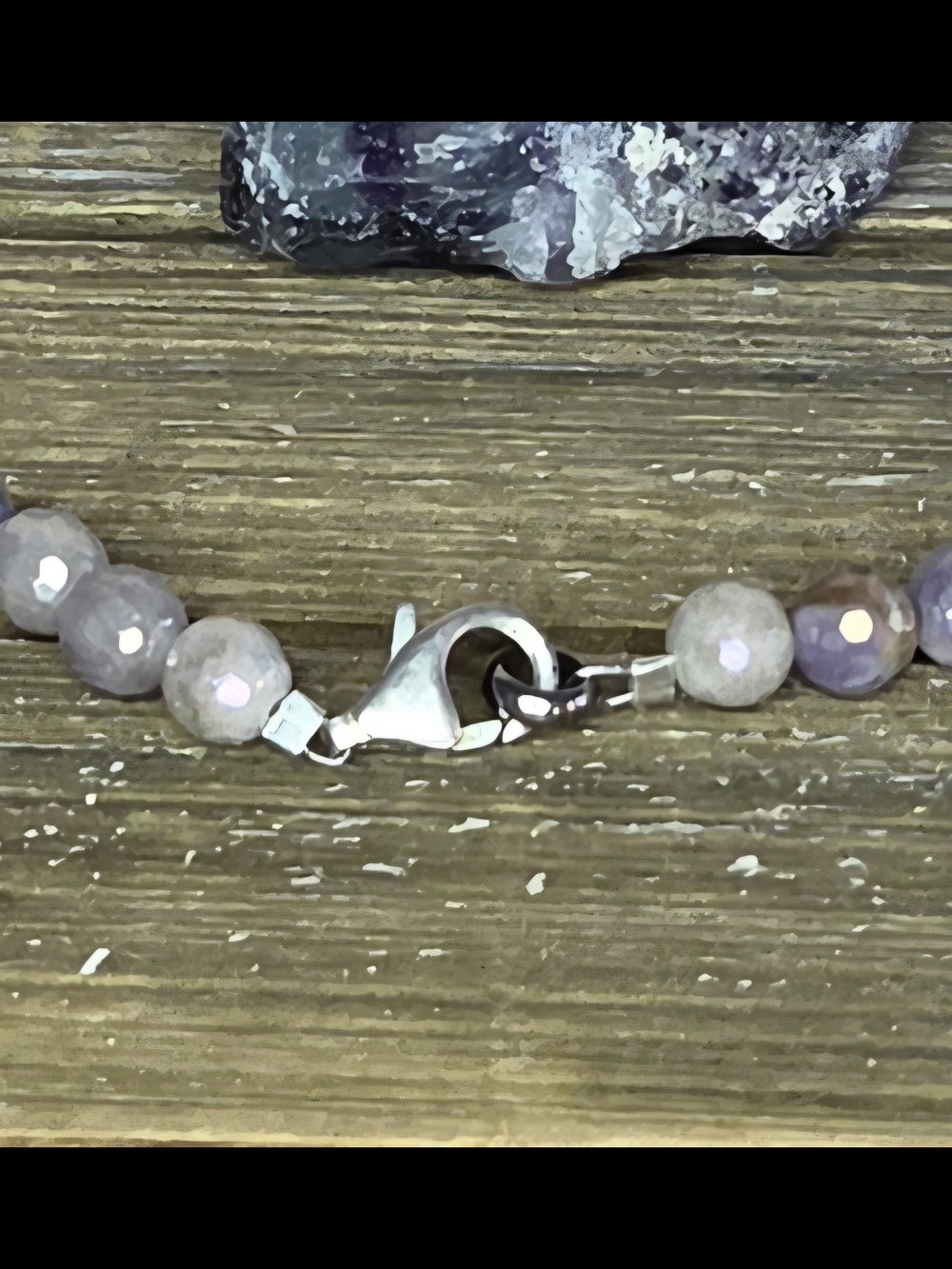 Mystic Lavender Jade, Thulite and Stainless Steel with a Hekate's Wheel Pendant - Picture 4 of 6